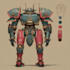 draw mecha robot character sheet design