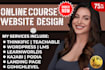 create online course website in thinkific teachable learnworlds or wordpress lms