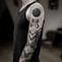 create sleeve tattoo design in geometric style