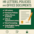 create professional HR letters, policies, and office documents