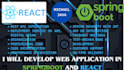 develop web application in spring boot and react