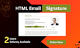 design email signature, HTML clickable email signature for gmail, outlook, mac