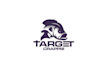 design target crappie fish logo