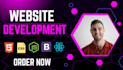 create responsive frontend website using HTML, CSS, bootstrap, and javascript