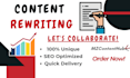 professionally rewrite, proofread, and polish your content