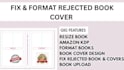 fix edit resize format rejected book layout cover for KDP, ingramspark
