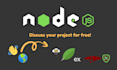 develop node js backend, rest API, cli tools, or web app