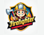 design high quality mascot firefighter logo with fastest de