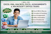 be your excel vba, excel assignments,macro and microsoft office expert