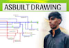 plumbing as built drawing using  autocad