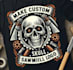 make custom skull t shirt sawmill logo
