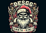 design vintage t shirt santa king logo