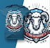 design mascot t shirt sheep logo