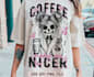 do skeleton with coffee cup t shirt logo design