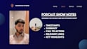 write SEO podcast show notes with summaries for your podcast