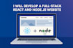 develop a full stack react and nodejs website