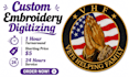 convert logo into embroidery digitizing file dst pes jef emb in 1 hour