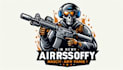 design airsoft gun mascot logo  with creative concepts