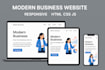 create a modern responsive frontend website using htmlcss js