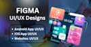 do mobile app UI UX design, web UI UX design using figma