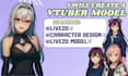 custom anime character vtuber model rigging  live2d model character design