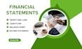 prepare financial statement, profit and loss, cash flows