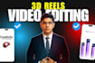 create viral 3d reels for instagram, tiktok, and yt shorts