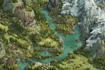 draw landscape sketch, colored site plan, custom map