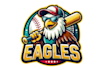 design eagle mascot logo with express delivery