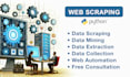 do web scraping, data scraping, data mining, web automation