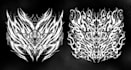 make y2k,cybersigilism,triball for tattoo or clothing design