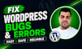 fix wordpress bugs and site errors