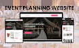 design event management website, event planning website, event ticket website