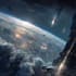 create high quality space art and futuristic space scenes