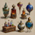 paint magical fantasy, dnd, sci fi, objects and prop design