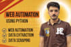 expert web automation, data scraping using python