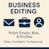 professionally edit your emails, bios, and business documents