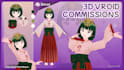 create high quality 3d character for vtuber, anime, 3d rigging or vroid model