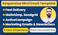 design responsive html email template, newsletter, mailchimp, sendgrid templates
