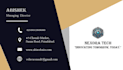 create minimal moon inspired business card in 3 52 inch