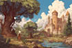 draw detailed fantasy landscapes and environments