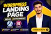 design responsive wordpress landing page with elementor, homepage design