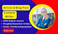write tech article and spam free seo friendly content