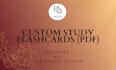 create custom study flashcards PDF for any subject