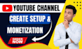 create and setup youtube channel and design logo and banner