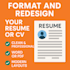 format and redesign your resume or CV professionally