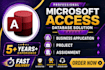develop microsoft access database project and assignments