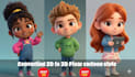 create stunning 3d pixar style character, avatar, mascot, logo and animation