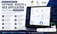 develop software website application with python flask or django