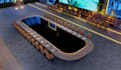 design modern conference room, boardroom setup,VIP lounge rendering,meeting room